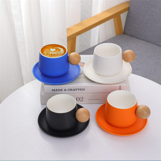  Style Ceramic Couple Mug with Saucer – High-End Tea Cup Set