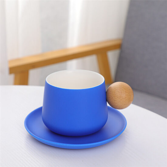  Style Ceramic Couple Mug with Saucer – High-End Tea Cup Set