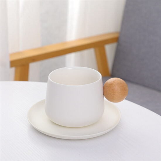  Style Ceramic Couple Mug with Saucer – High-End Tea Cup Set