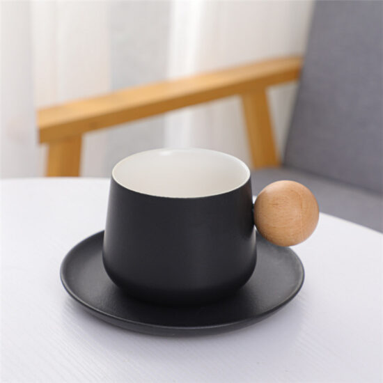  Style Ceramic Couple Mug with Saucer – High-End Tea Cup Set