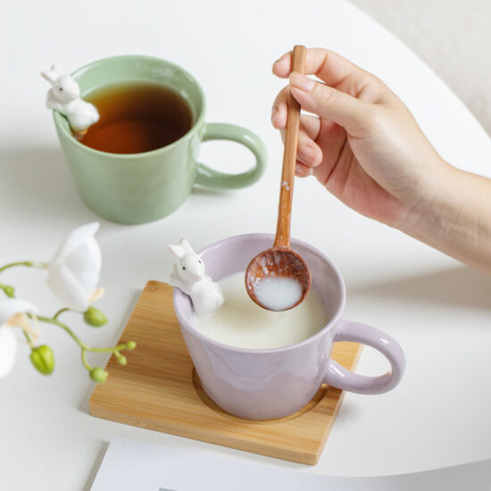 Cartoon Ceramic Mug – Aesthetic INS Coffee Cup for Breakfast and Gifts