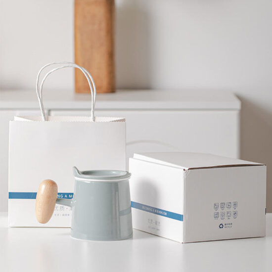 Morandi Color Ceramic Filter Mug with Tea Infuser for Office and Couples
