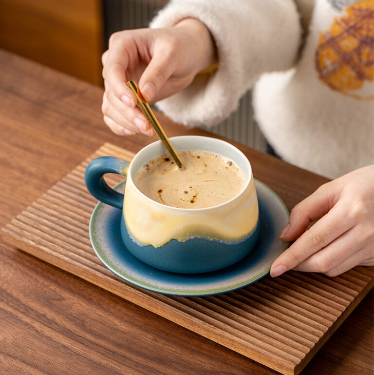 INS Style High-End Ceramic Coffee Mug for Gifting and Business Use
