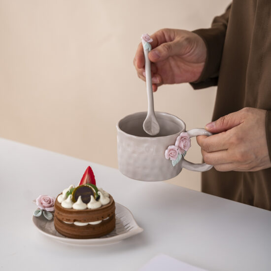Double-Walled Ceramic Insulated Mug