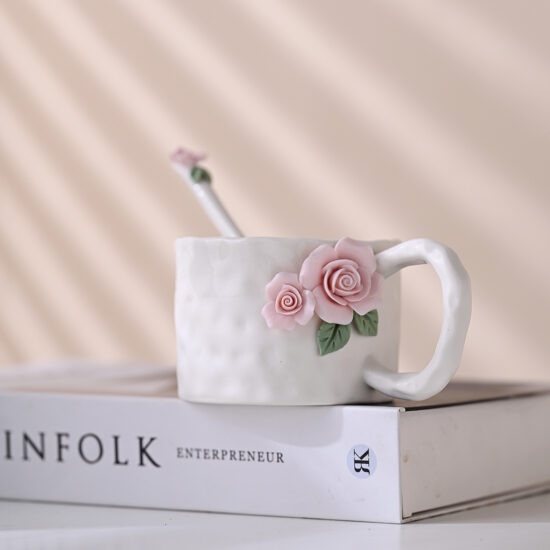 Double-Walled Ceramic Insulated Mug