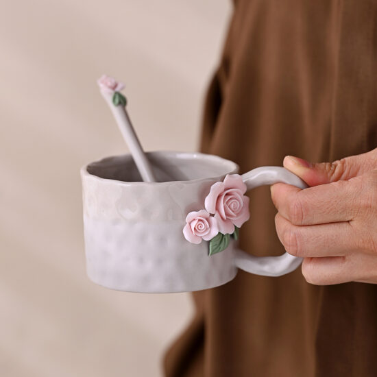 Double-Walled Ceramic Insulated Mug