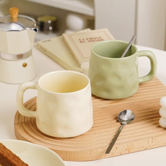 Eco-Friendly Ceramic Mug with Bamboo Handle