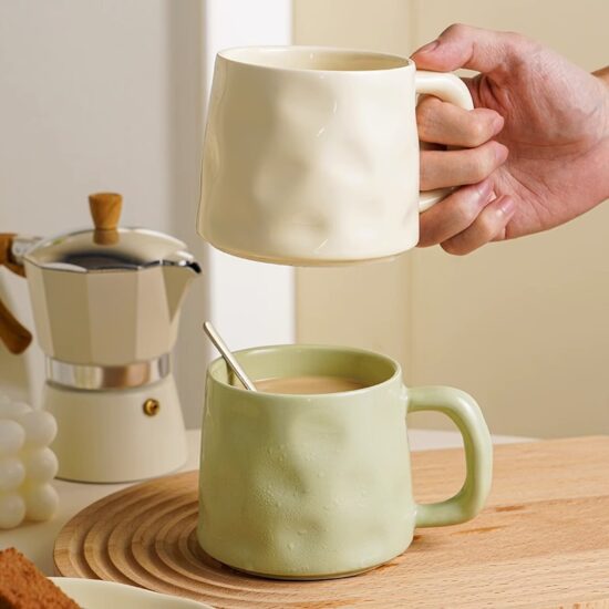 Eco-Friendly Ceramic Mug with Bamboo Handle
