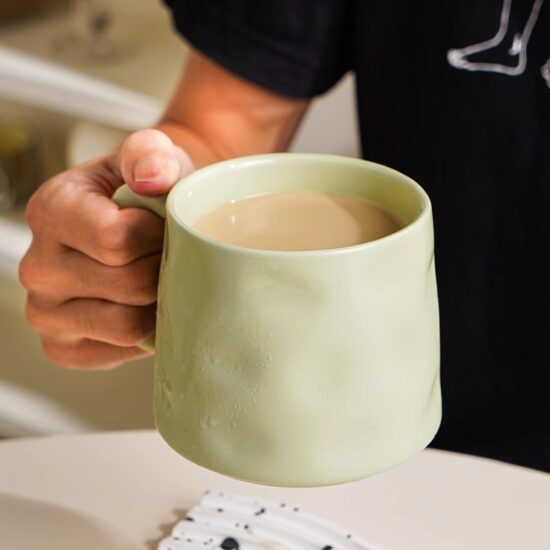 Eco-Friendly Ceramic Mug with Bamboo Handle