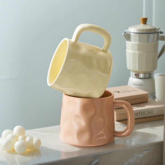 Eco-Friendly Ceramic Mug with Bamboo Handle