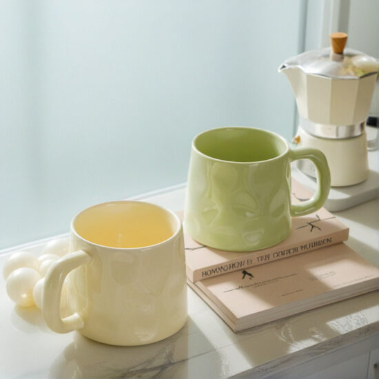 Eco-Friendly Ceramic Mug with Bamboo Handle