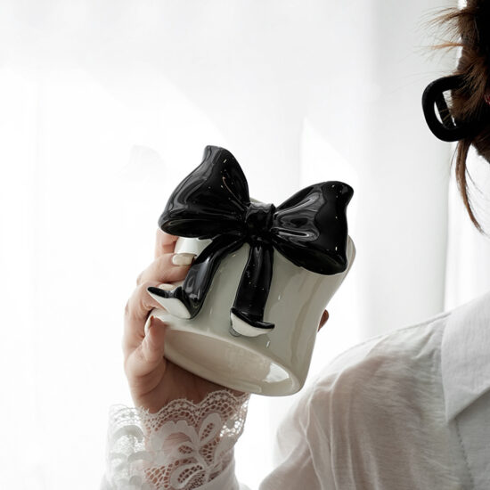 Luxury Aesthetic Ceramic Mug Gift Box for Women – Cute Coffee Cup