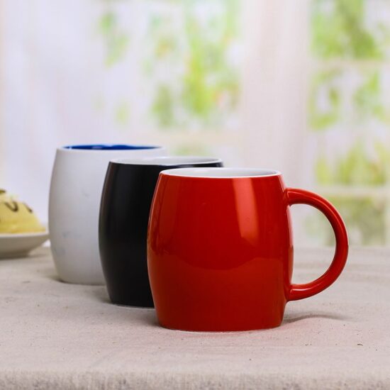 Custom Solid Color European Ceramic Coffee Cup