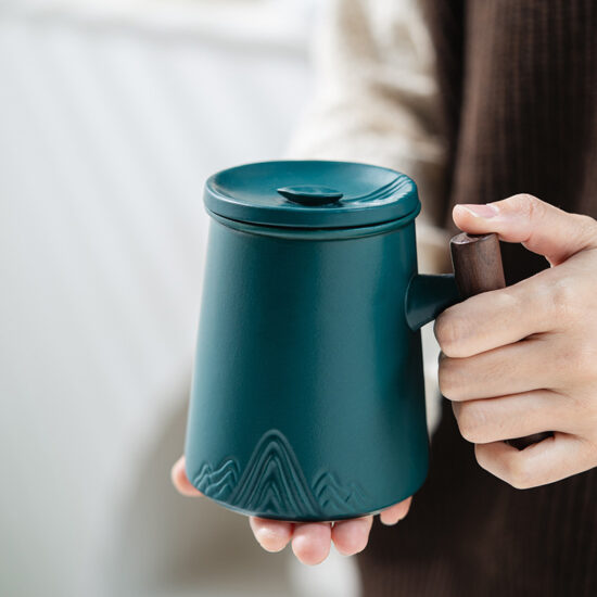 Hand Painted Ceramic Travel Mug