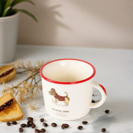 Nordic Hand-Painted Ceramic Mug – Rustic Minimalist Coffee Cup for Home Use
