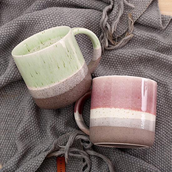 Cute Large Handle Ceramic Mug for Coffee or Tea