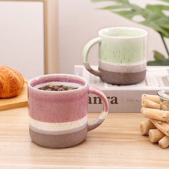 Cute Large Handle Ceramic Mug for Coffee or Tea