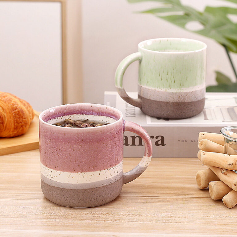 Cute Large Handle Ceramic Mug for Coffee or Tea
