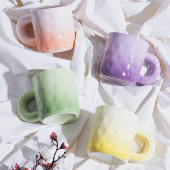 Cute Large Handle Ceramic Mug for Coffee or Tea