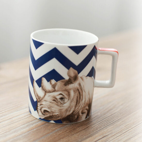  Large ceramic breakfast mug for home and office use