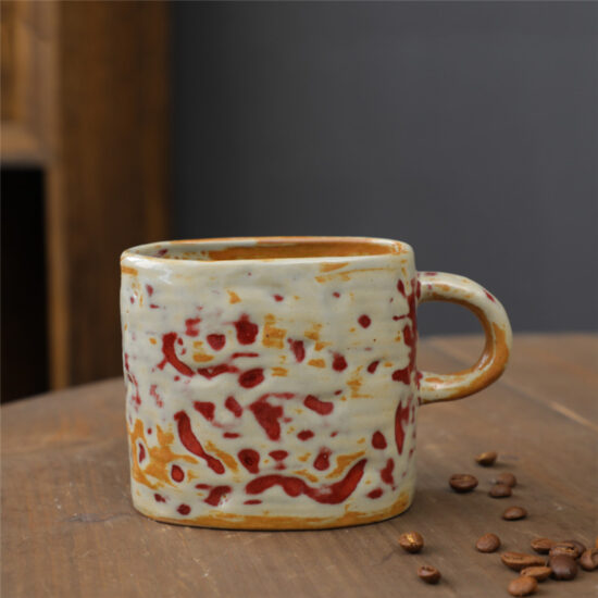 Creative kiln-glaze ceramic coffee mug with artistic color