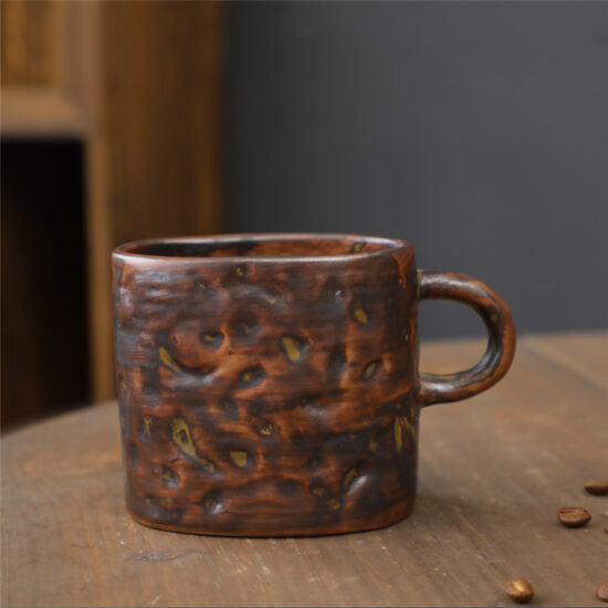 Creative kiln-glaze ceramic coffee mug with artistic color