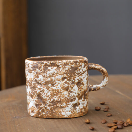 Creative kiln-glaze ceramic coffee mug with artistic color