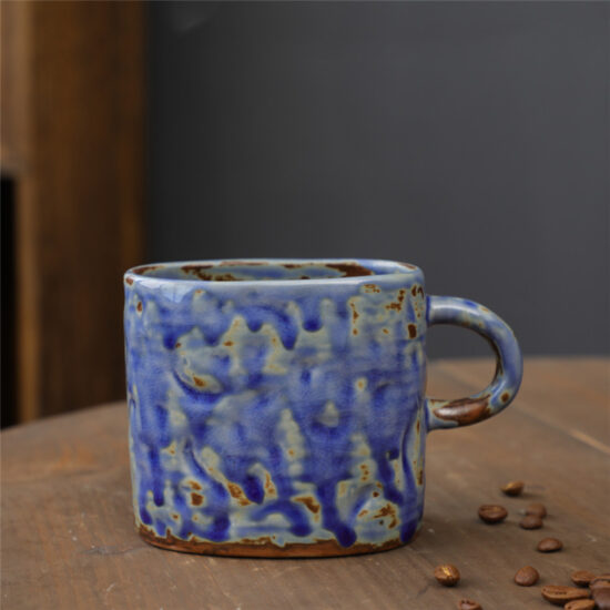Creative kiln-glaze ceramic coffee mug with artistic color