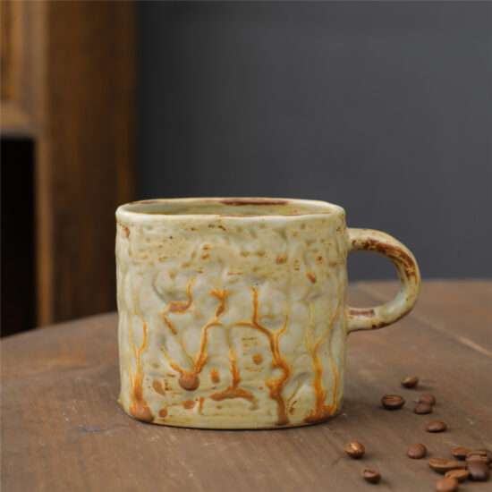 Creative kiln-glaze ceramic coffee mug with artistic color