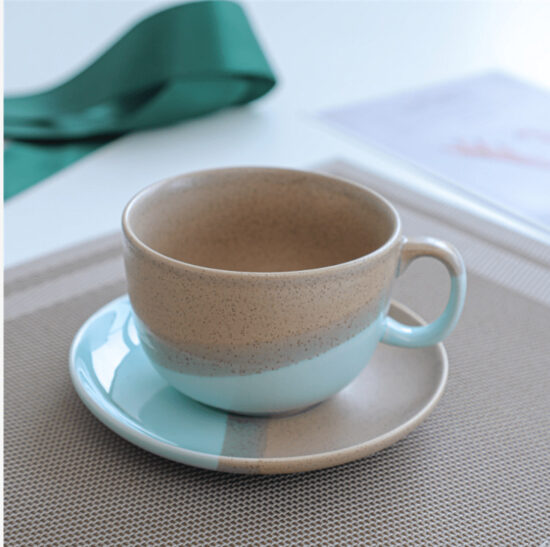 Korean INS Style Ceramic Coffee Cup and Saucer Set – Nordic Design