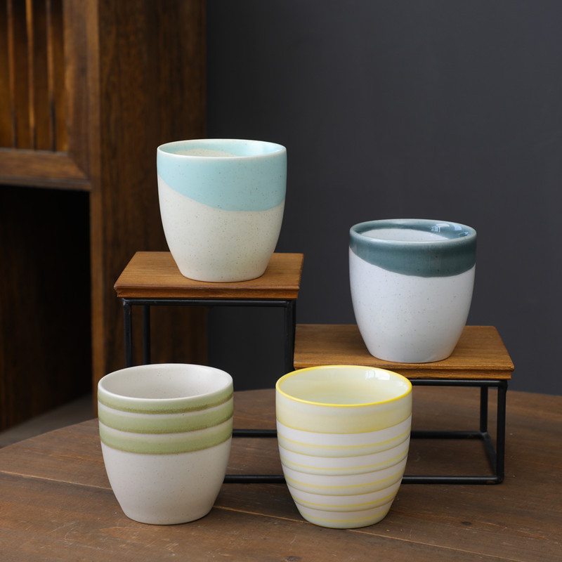 Speckled Ink-Style Ceramic Fat Mug with INS Aesthetic