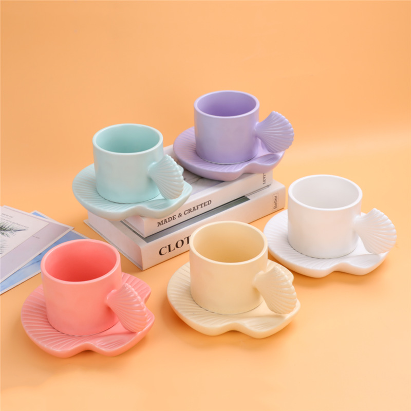 Light Luxury Ceramic Coffee Cup and Saucer Gift Set