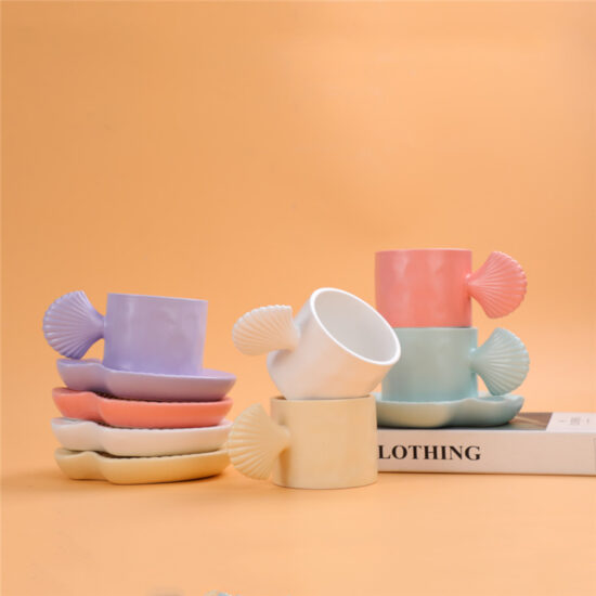Light Luxury Ceramic Coffee Cup and Saucer Gift Set
