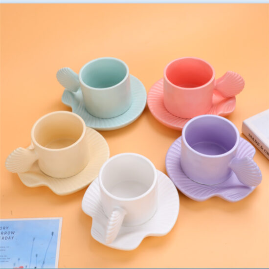 Light Luxury Ceramic Coffee Cup and Saucer Gift Set