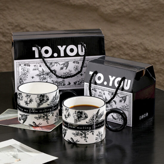 Vintage INS Aesthetic Ceramic Mug – High-End Coffee Cup Gift