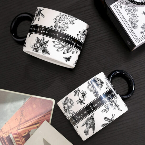 Vintage INS Aesthetic Ceramic Mug – High-End Coffee Cup Gift