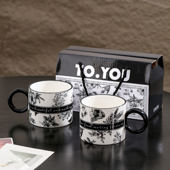 Vintage INS Aesthetic Ceramic Mug – High-End Coffee Cup Gift