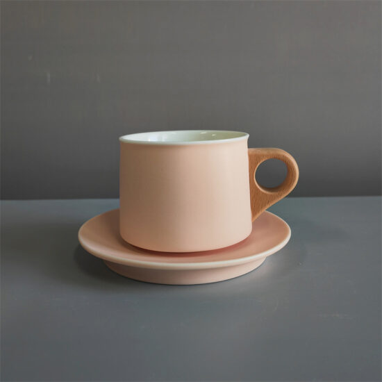 Ceramic Coffee Cup and Saucer Gift Set – Pastel Fresh Design