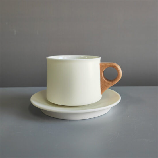 Ceramic Coffee Cup and Saucer Gift Set – Pastel Fresh Design