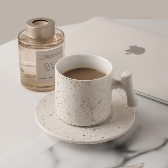 Creative High-Aesthetic Ceramic Office Mug with Handle – Ideal for Coffee