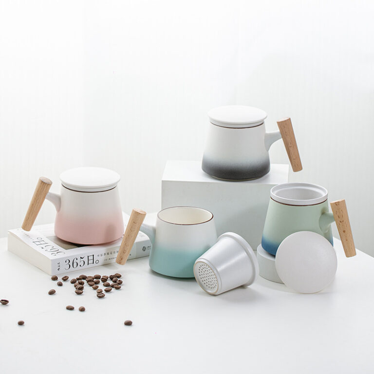 Creative High-Aesthetic Ceramic Office Mug with Handle – Ideal for Coffee