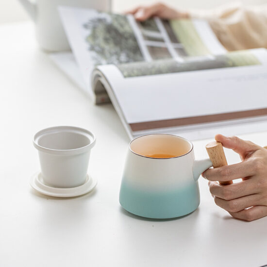 Creative High-Aesthetic Ceramic Office Mug with Handle – Ideal for Coffee