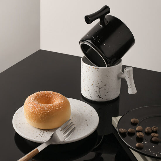 Creative High-Aesthetic Ceramic Office Mug with Handle – Ideal for Coffee